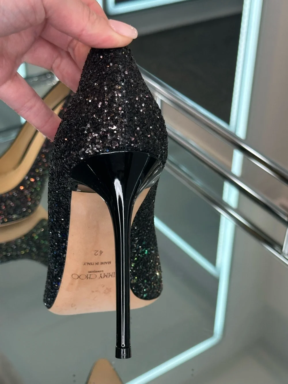 Jimmy Choo Glitter Heels